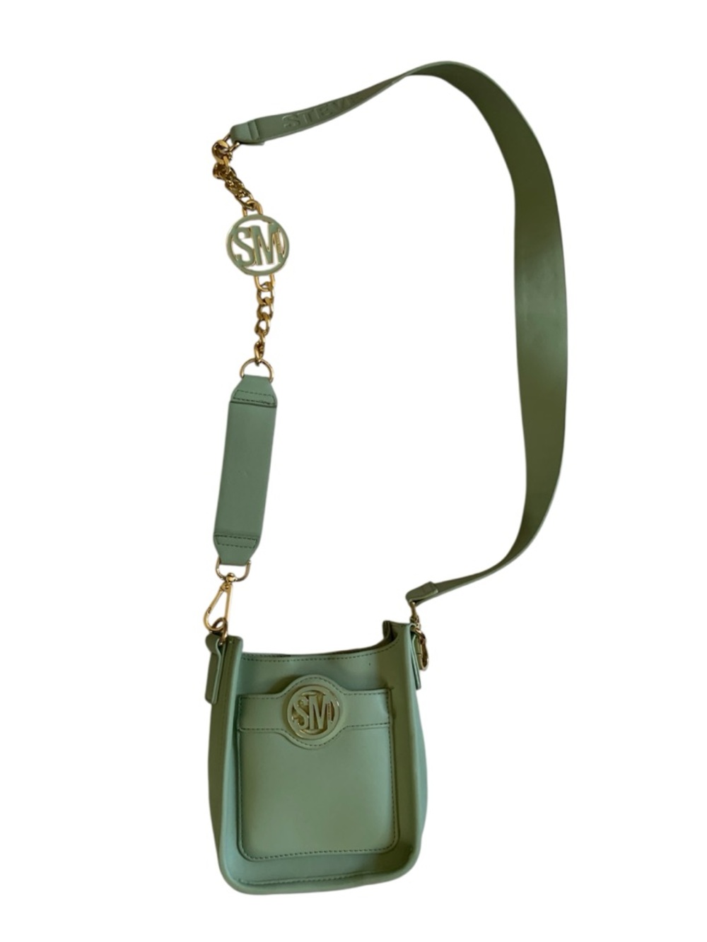 Steve Madden Sage or Mint Green Crossbody with Gold Accents